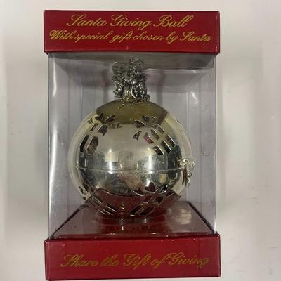 Lenox For the Holidays Santa Giving Ball Silverplated Ornament