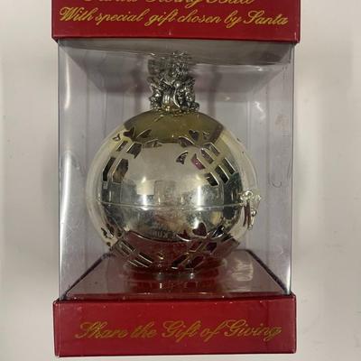 Lenox For the Holidays Santa Giving Ball Silverplated Ornament