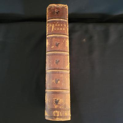 Leather Bound Moore's Poetical Works from 1873 (D-DR)