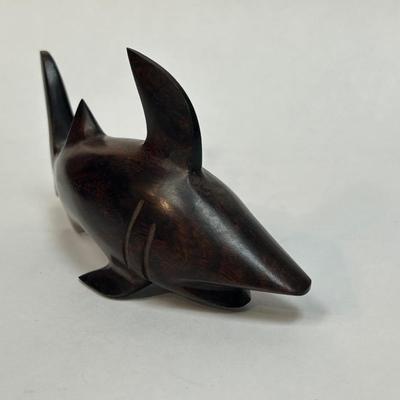 Hand Carved Ironwood Shark Figurine