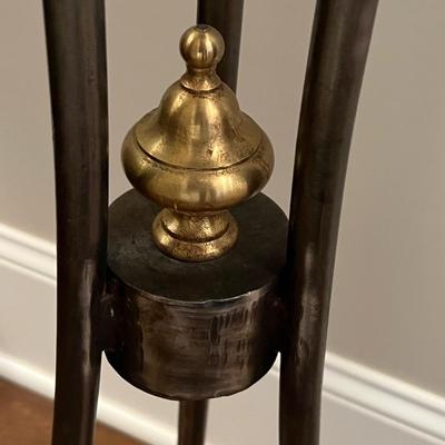 Ornate Iron & Brass Pedestal Display Stand (B1-RG)
