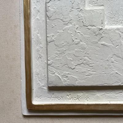 Vintage Andy Mack Framed Plaster Relief Art