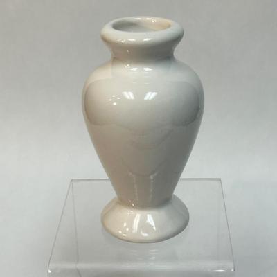 Small White Ceramic Flower Bud Vase