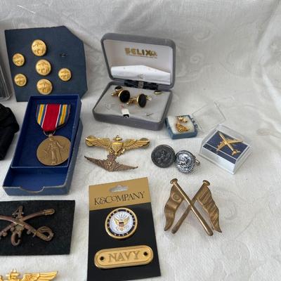 Military Metals, Buttons, Pins, Cuff links and more