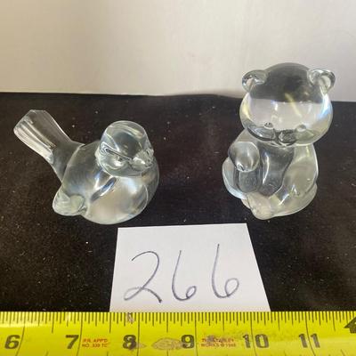 Vintage Bird and Bear Paper Weights