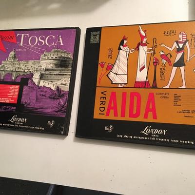 Aida  and Tosca 3 Lp London Records FFRR box Set