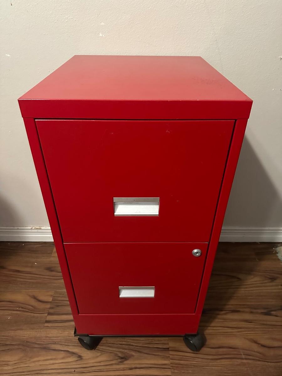 Two Drawer Red File