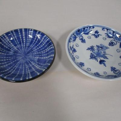 Blue & White Plates Marked