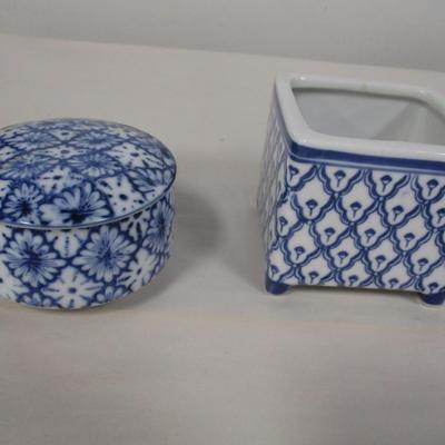 Blue & White Dishes Marked
