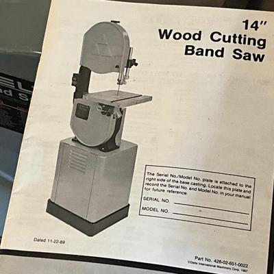 S1585 Delta 14" Bandsaw Model 52-963 with Lamp Attachments and Saw Blades