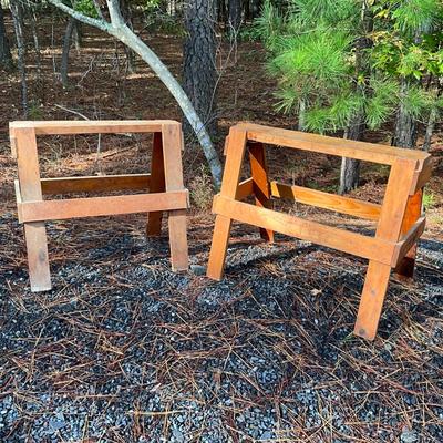 S1588 Pair of Wooden Saw Horses