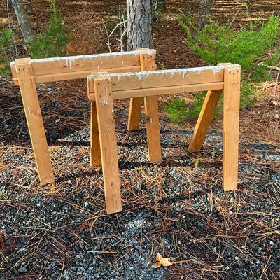 S1589 Pair of Wooden Saw Horses