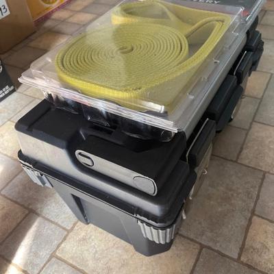 S1594 Worthington Flatbed Open Trailer w/Spare Tire & Complete Roadside Emergency Toolbox