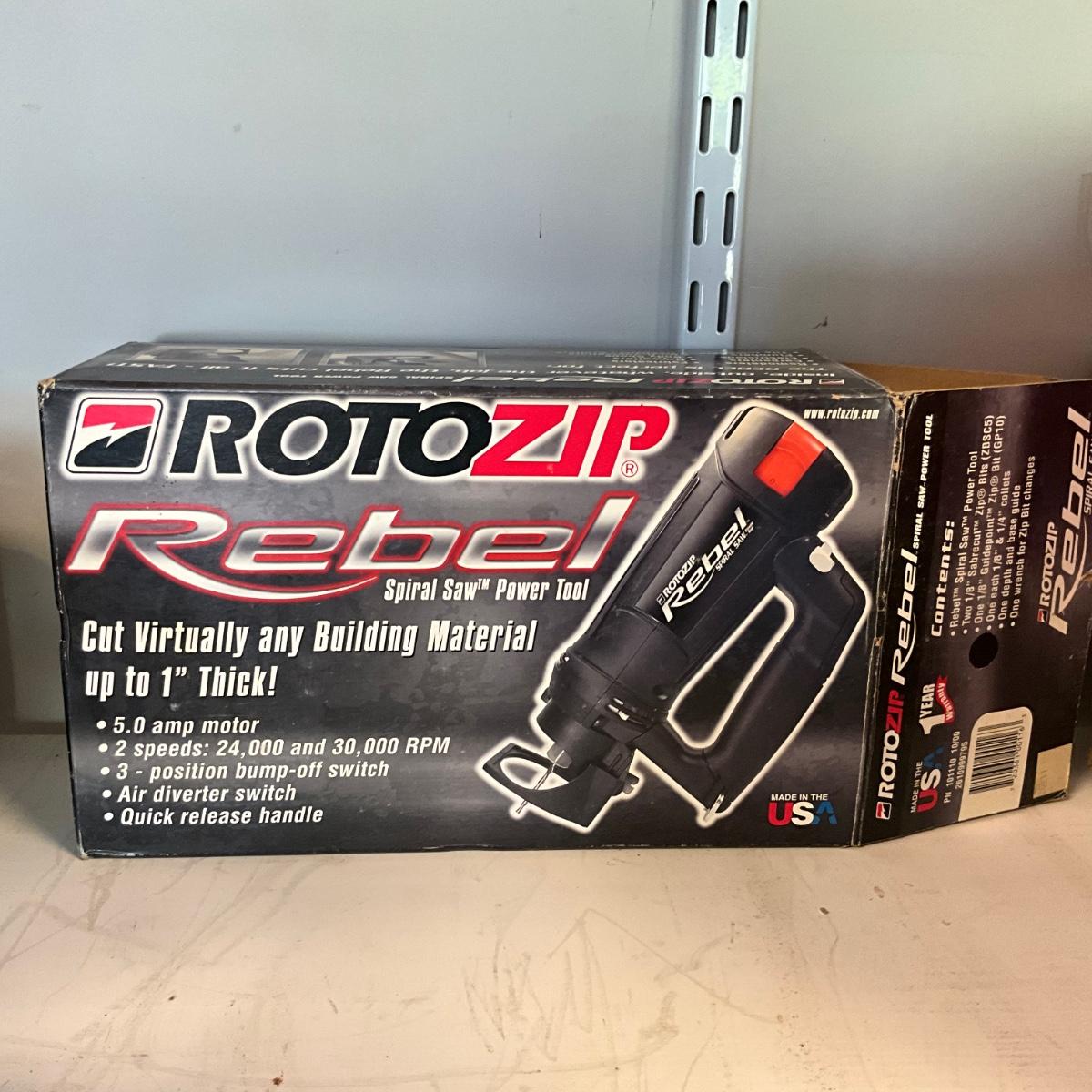 S1598 Rotozip Rebel Spiral Saw Power TOol