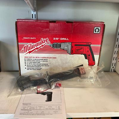S1599 Milwaukee 3/8" Drill with Handle Original Box