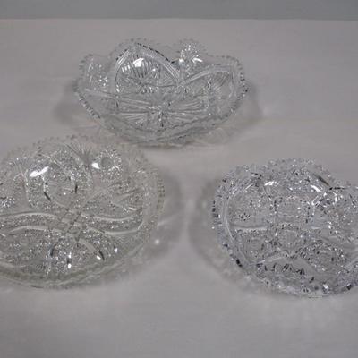 Cut Crystal Glass Candy Dishes