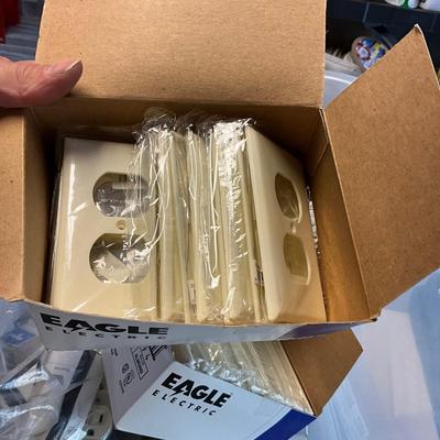 S1606 Large Lot of Electrical Plate Covers, Plugs and more