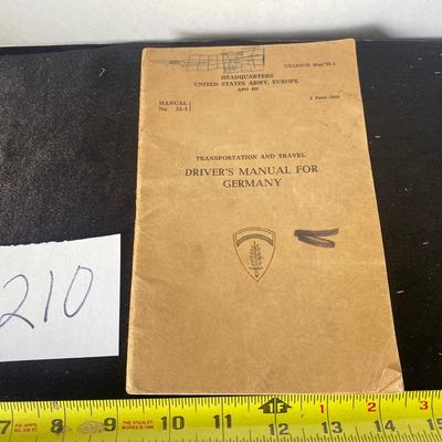 1959 Drivers Manual for Germany
