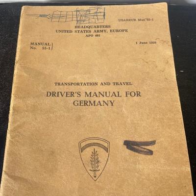 1959 Drivers Manual for Germany
