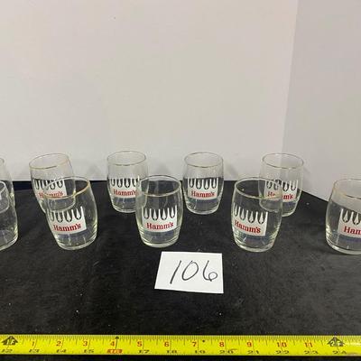 Vintage Hamm Beer Glasses