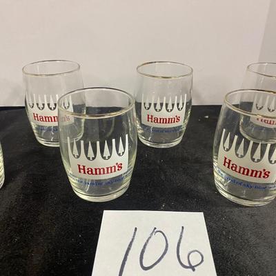 Vintage Hamm Beer Glasses