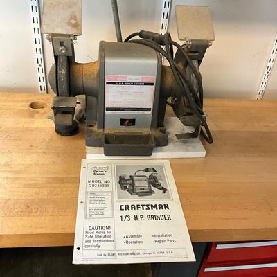S1612 Craftsman 1/3 HP Bench Grinder