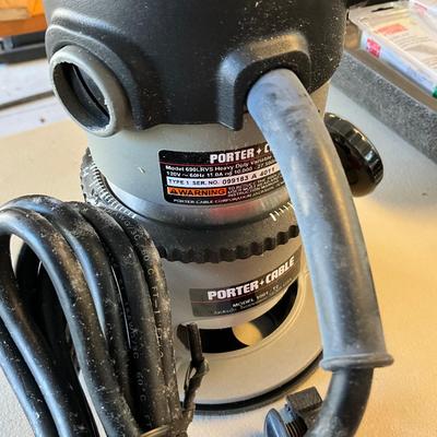 S1627 Porter Cable Router with Rabbeting Bit Set and Router Edge Guide