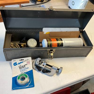 1631 Metal Craftsman Toolbox with Torch and Pipecutter