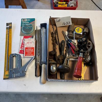 S1633 Lot of Hand Tools - Drill, Stapler and more