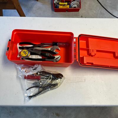 S1640 Red Plano Waterproof Toolbox with Tools Pliers, wrenches and more