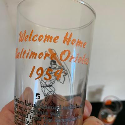 Vintage Baltimore Orioles Glasses Lot