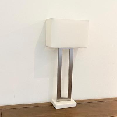 Modern Metal & White Marble Base Table Lamp