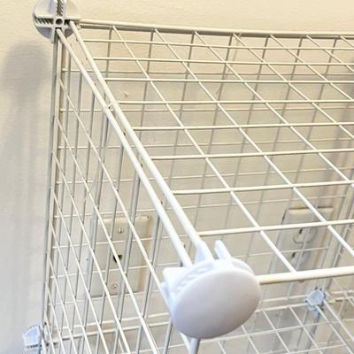 Eight (8) Cube Wire Grid Storage Shelves