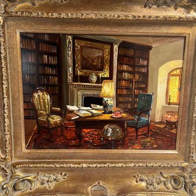 Oil on Board Signed & Framed Painting by Simon (B1-MG)
