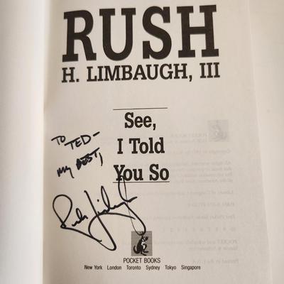 See, I Told You So by Rush Limbaugh - Autographed