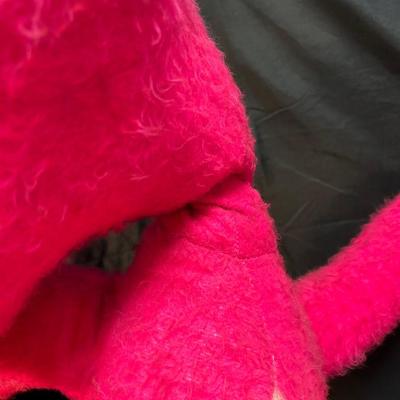 Pair of Vintage Retro Plush Stuffed Pink Panther Dolls Mighty Star