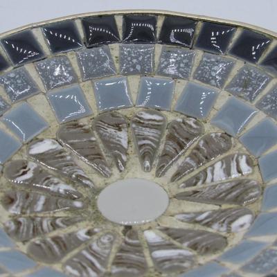 Small Vintage Ceramic Tile Trinket Rustic Dish