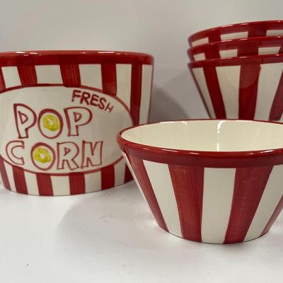Everyday Entertaining 5 Piece Ceramic Popcorn Set