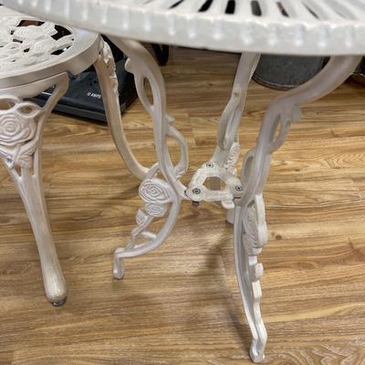 Wrought Iron patio table & 2 chairs