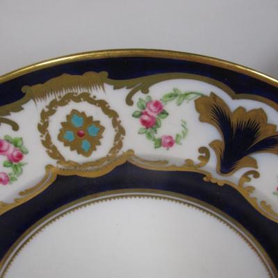 Vintage T & V France & Stoke & Sons Crescent China England Hand Painted Plate