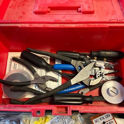 S1639 Red Plano Tool Box with Electrical Tools