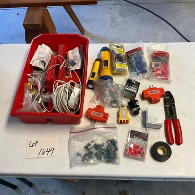 S1649 Red Tray with Electrical Supplies