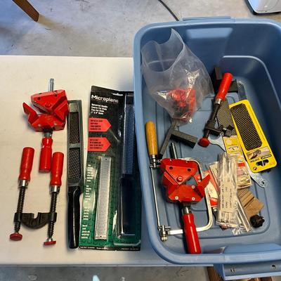 S1668 Lot of Bessey Corner Clamps and Grader