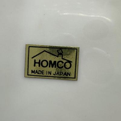 HOMCO Vintage Hand Painted Japanese Porcelain Teapot w/ Brass Handle