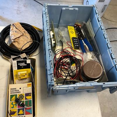 S1672 Box of Marine Electrical Supplies