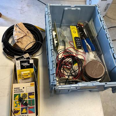 S1672 Box of Marine Electrical Supplies