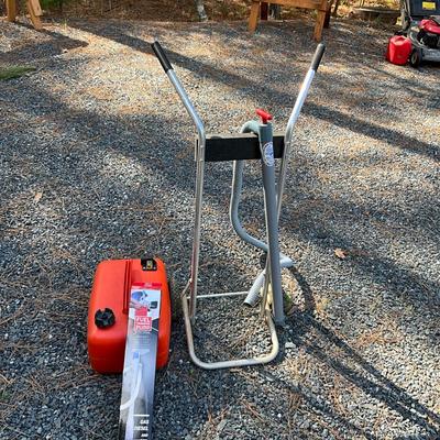 S1679 Boat Motor Dolly, Thirsty Mate Bulge Pump, Battery Power Fuel Transfer