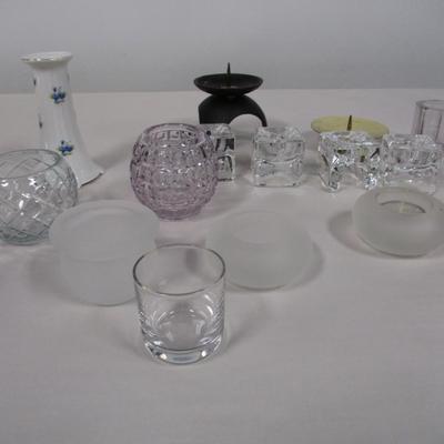 Glass Porcelain Candle Holders