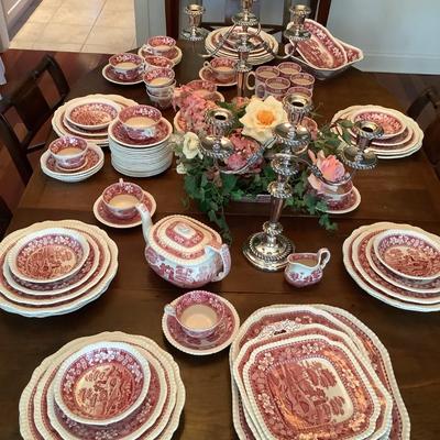 D1688 Large 92 pcs Set of SPODE Pink Tower ( New & Old Stamp)