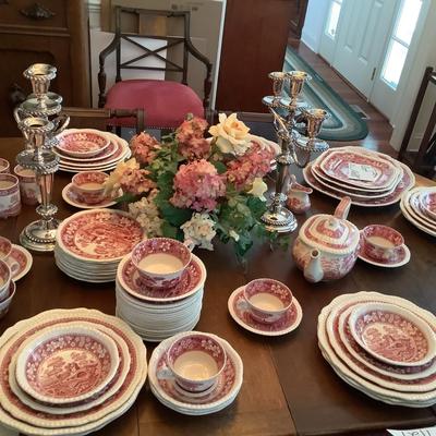 D1688 Large 92 pcs Set of SPODE Pink Tower ( New & Old Stamp)